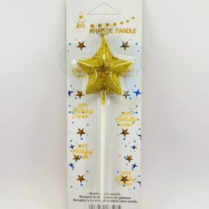 شمع ستاره تکی پایه خلالی