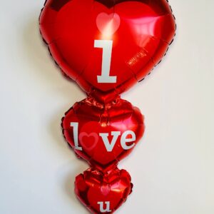 بادکنک فویلی سه قلب