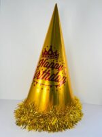 کلاه تولد متالیک ارتفاع 30سانتی متر