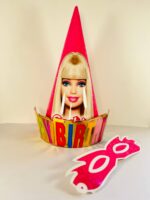 کلاه تولد و نقاب چشم ارتفاع 25 سانتی متر کد 35 - تصویر 2