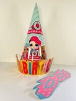 کلاه تولد و نقاب چشم ارتفاع 25 سانتی متر کد 35 - تصویر 3