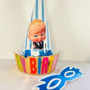 کلاه تولد و نقاب چشم ارتفاع 25 سانتی متر