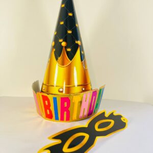 کلاه تولد و نقاب چشم ارتفاع 25 سانتی متر